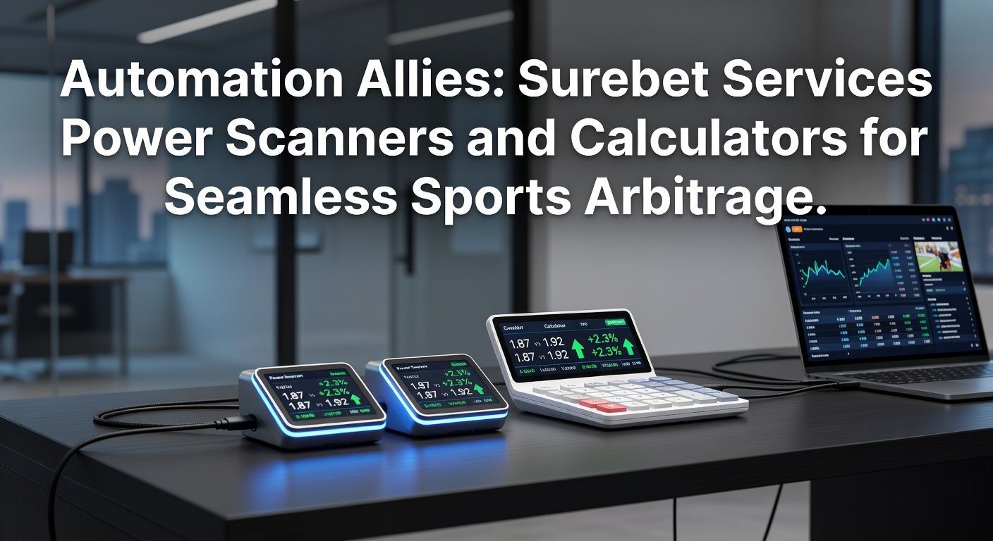 Dynamic dashboard of a surebet scanner displaying real-time arbitrage opportunities across multiple sportsbooks, with highlighted profit margins and odds comparisons