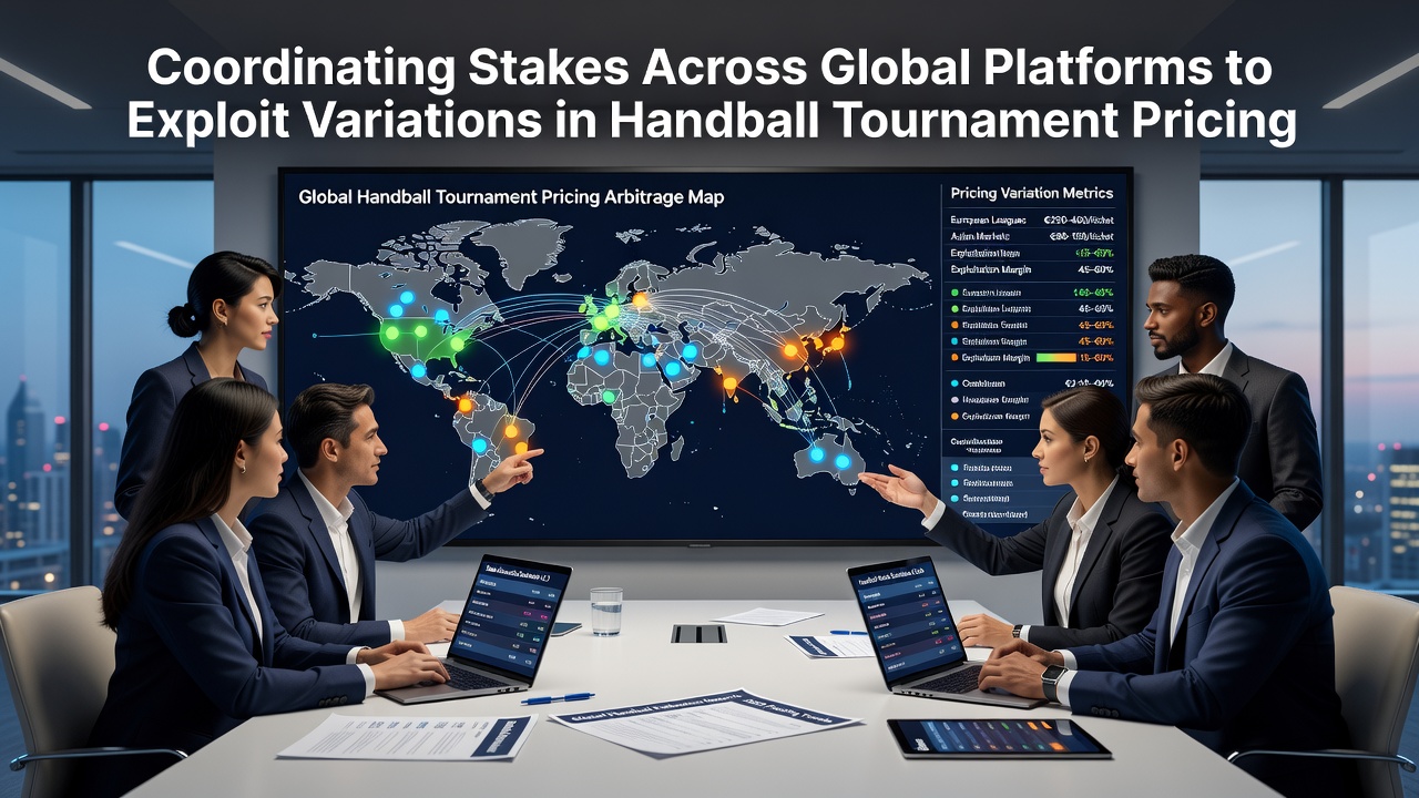 Data dashboard illustrating stake allocation across European and Asian betting platforms during a live handball match
