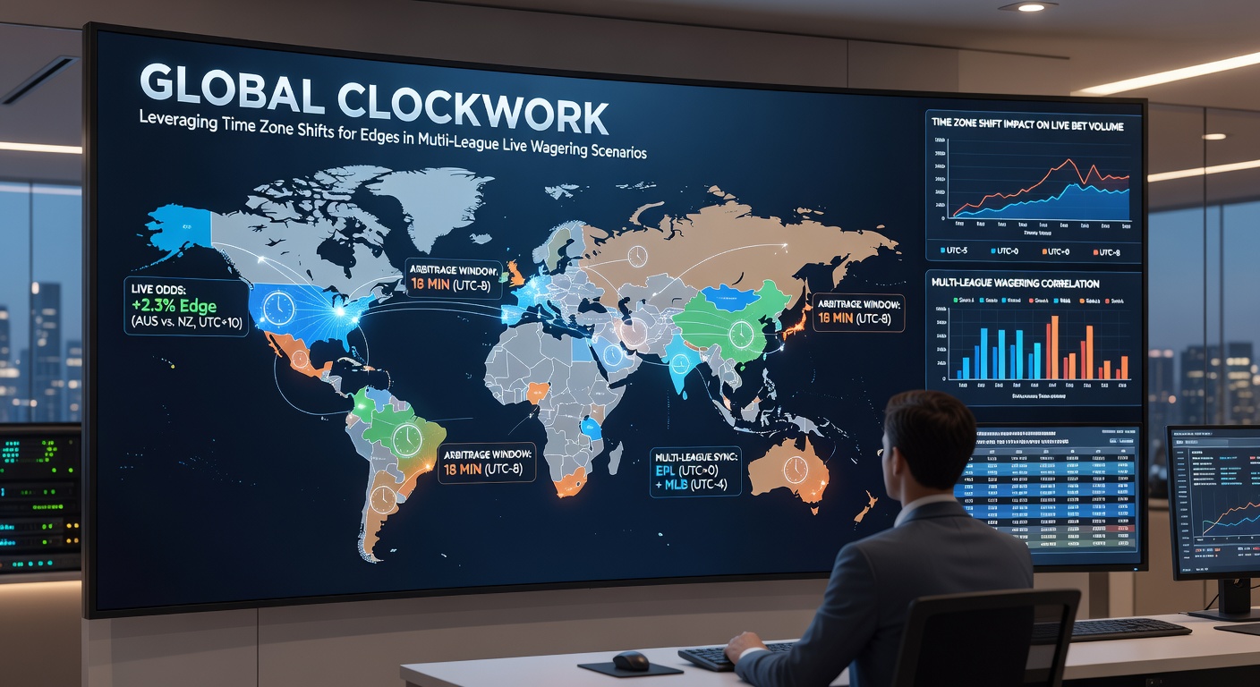 Live betting interface displaying synchronized clocks across Tokyo, London, and New York alongside odds for soccer and basketball events