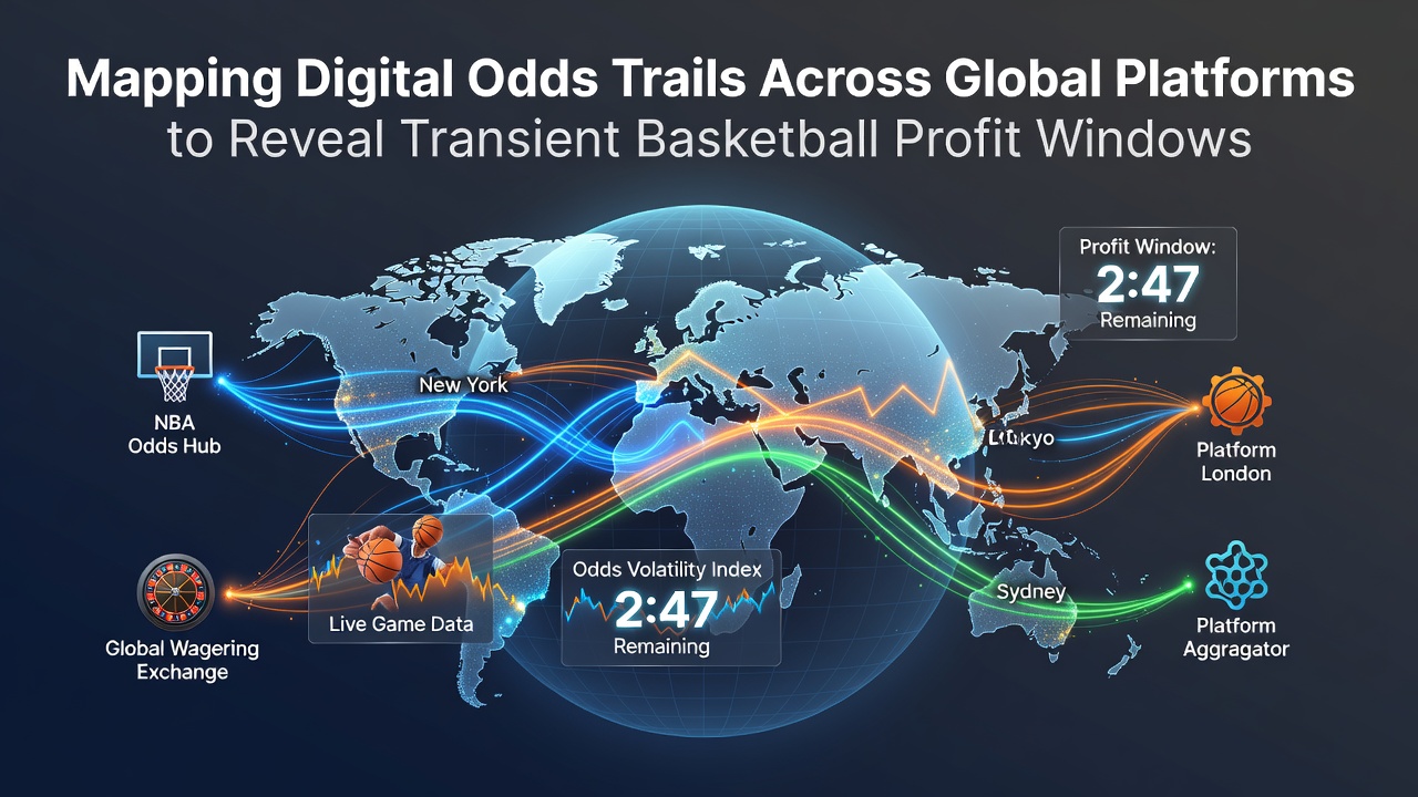 Live basketball odds discrepancy map highlighting temporary profit windows across platforms