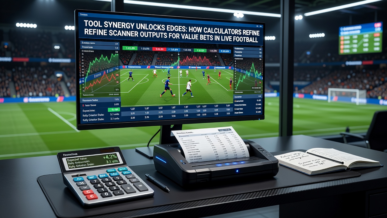 Detailed view of calculator interface refining scanner data for live value bets during football and basketball events